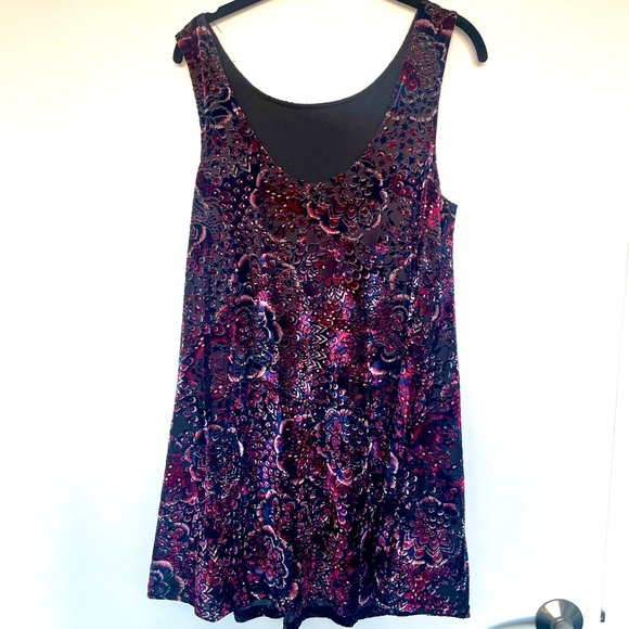 Velvet Burnout Mini Dress - Picture 3 of 4